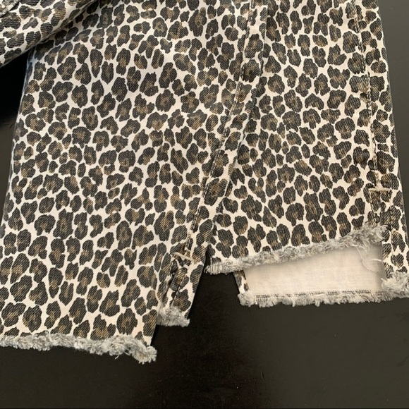 CURRENT/ELLIOTT Super Highwaist Stiletto Crop Leopard Print w/Slit Step Hem 27 - Picture 9 of 14
